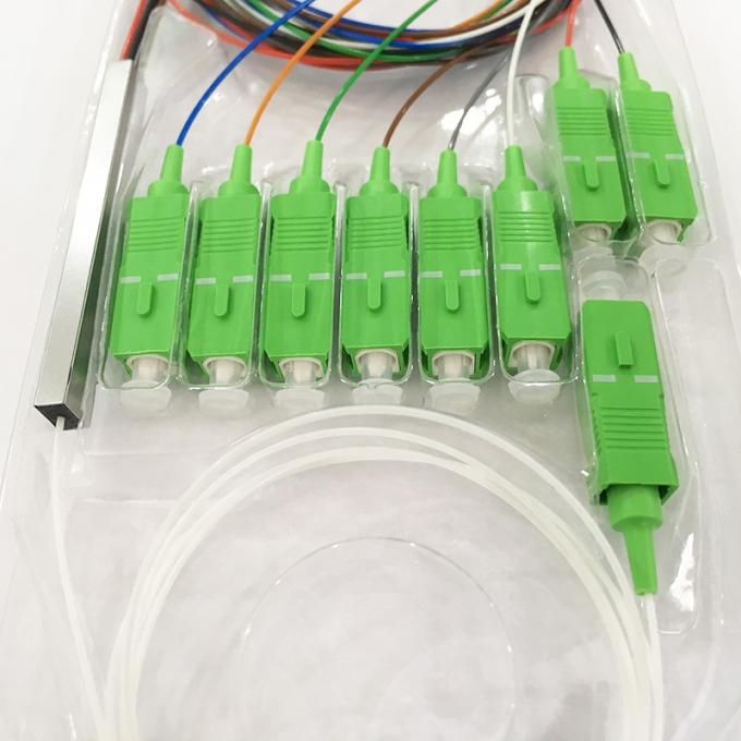 Divisor de fibra ótica 1 8 do PLC de FTTH Mini Type Bare com o conector do SC APC