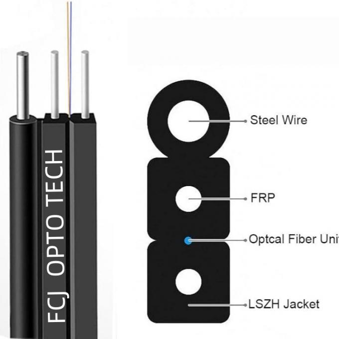 GJYXCH FIBRA ÓTICA DROP CABLE FRP 1 2 4 FIBRA ÓTICA CABLE 4