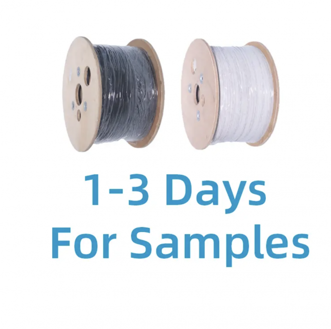 NEGRO / BLANCO fio de aço OU FRP fibra óptica DROP cabo FTTH plano GJXH cabo de couro interior 2