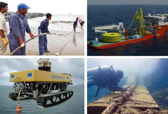 Cabos ópticos submarinos GYTA33 12/24/48 Núcleos de fibra óptica blindada reforçada 2