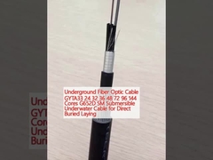 Cabos subterrâneos de fibra óptica GYTA33 24 32 36 48 72 96 144 Núcleos G652D SM Cabos submarinos submersíveis para colocação directa enterrada