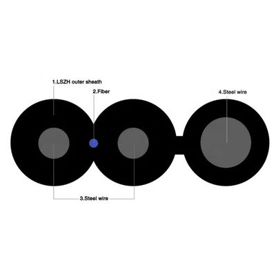 YOFC Frp G657a FTTH Fiber Optic Drop Cable 4 Cores