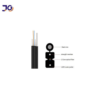 Aerial Single Mode FTTH Fiber Optic Drop Cable 657A With Messenger