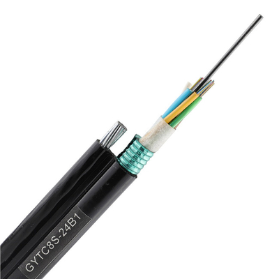 6 / 24 Core Single Mode Central Loose Tube GYTC8S Corrugated Tape For Fiber Optic Cable Outdoor