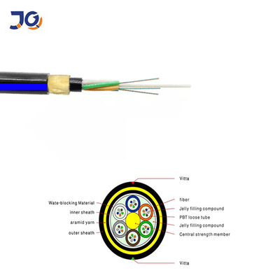 Todos os ADSS aéreos dielétricos cabografam 24 fibras ótica Adss de 48 72 96 144 núcleos