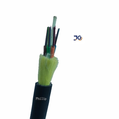 Cabo de fibra óptica ADSS monomodo sem metal totalmente dielétrico com suporte HDPE revestido com fio