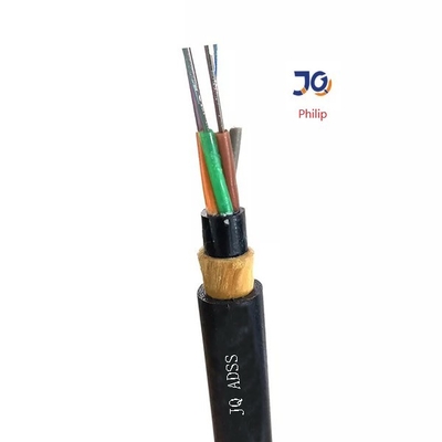 Cabo de fibra óptica ADSS de núcleo único/duplo sem metal com fios de aramida