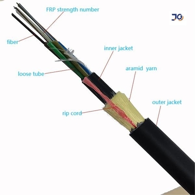 Fio de Aramid nenhum cabo de fibra ótica do único modo G652D ADSS do metal