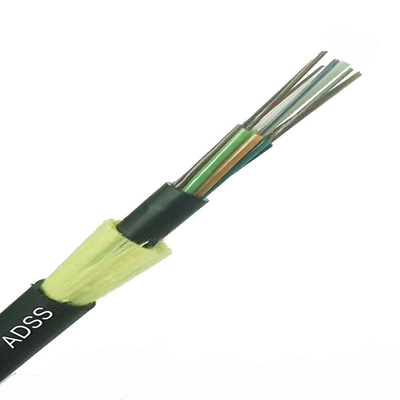 Toda a força 12 de Dieletric FRP 24 48 cabos de fibra ótica exteriores Singlemode dos núcleos ADSS