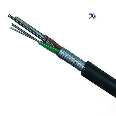Do núcleo direto subterrâneo blindado de aço do enterro 24/48 da manutenção programada da fita de GYTS cabo de fibra ótica