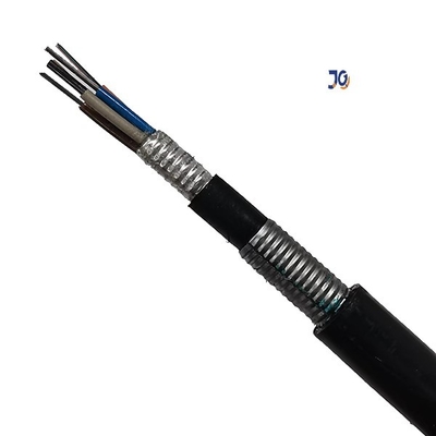 Cabo de fibra ótica enterrado direto dobro GYTA53 GYTS53 do núcleo G652D do PE 2-144 do anti roedor