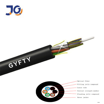 Cabo subterrâneo Unarmoured G652D 12 de GYFTY 24 FO 24 cabos de fibra ótica 48
