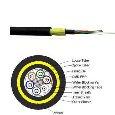 ADSS Fibra óptica de cabo aéreo FOC 96F G652D Modo único Fibra óptica de cabo não metálico