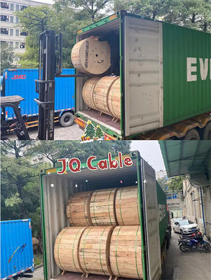 G652D 12 24 36 48 72 96 144 288 Núcleo enterrado diretamente GYTY53 Cabo de fibra óptica