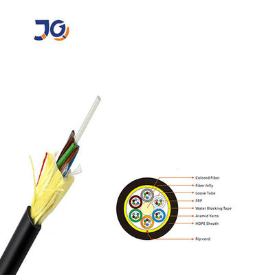Medidor de cabos de fibra óptica aéreos de Jiqian ADSS 8 12 24 48 Núcleo de um único modo de cabo de fibra óptica