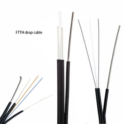 Modo único FTTH Cabo de Fibra Óptica para Indoor Outdoor Drop para Rede de Acesso Cabo de Fibra Óptica blindado