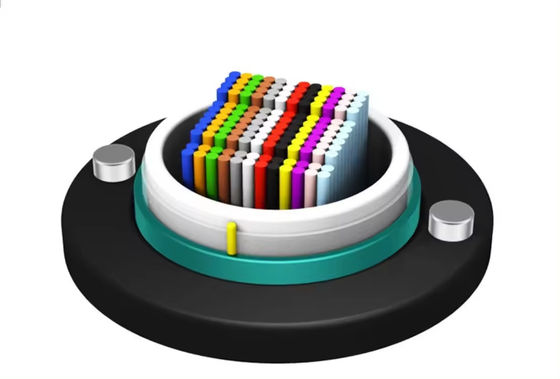 Overhead 652D 288 núcleo HDPE Jaqueta externa fita de fibra óptica cabo Multi tubo gel-cheio cabo de fibra óptica exterior