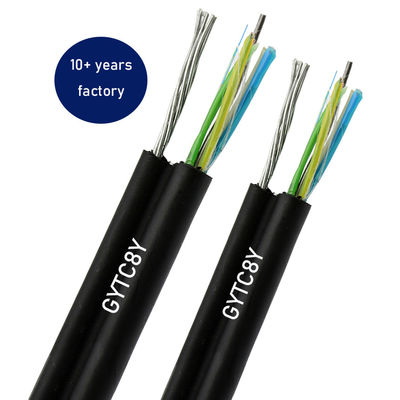 GYTC8Y G652D Modo único Figura 8 Auto-suportado 4 6 8 10 12 24 48 96 144 Núcleo de cabo de fibra óptica
