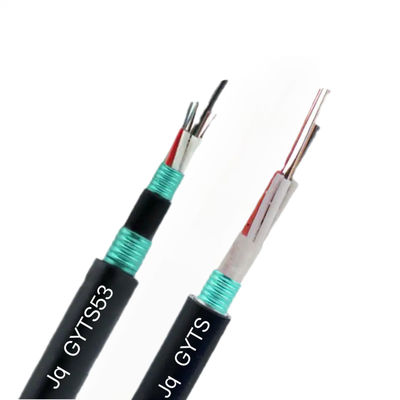6 8 12 24 48 Faixa de aço PSP Blindado GYTS GYTS53 Cabo de fibra óptica para exterior