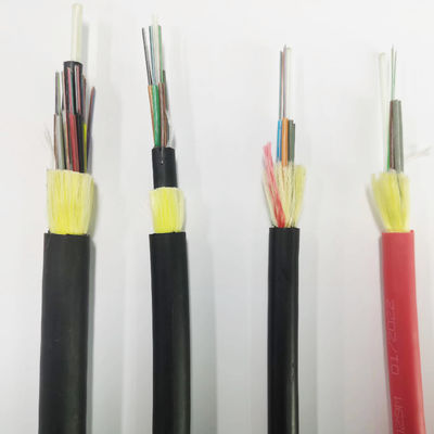 G652d fibra óptica de modo único adss span50 tkf 12 24 48 72 96 144 288 núcleo de cabo de fibra óptica