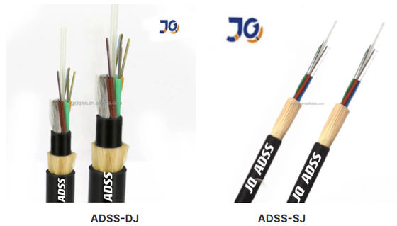 2 24 32 48 72 96 144 Núcleo ADSS de cabos de fibra óptica para spam aéreo 150 100 200m
