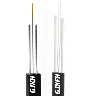 2 núcleos 4 núcleos FTTH cabo de fibra óptica cabo plano GJXH/GJXFH com fio de aço ou FRP