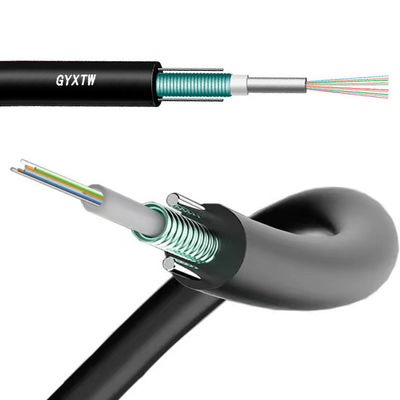 Cabos de fibra óptica GYXTW blindados 2 4 6 8 12 24 núcleo de cabo de fibra óptica