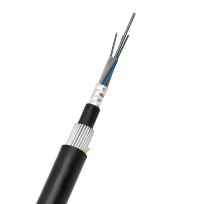 Cabos de fibra exterior Submarino GYTA33 Armadura Seel Wire Cabos de fibra óptica 12 24 48 96 144 Núcleo Direta Fibra óptica enterrada