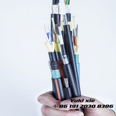 Venda a quente Cabos aéreos de fibra óptica de modo único 12 24 48 96 144 Fibra óptica de núcleo adss/asu/gyxtw/gyta para conduta