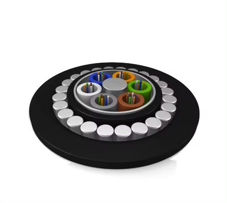 48 núcleo GYTA33 fio de aço enterro direto cabo de fibra óptica submarino blindado