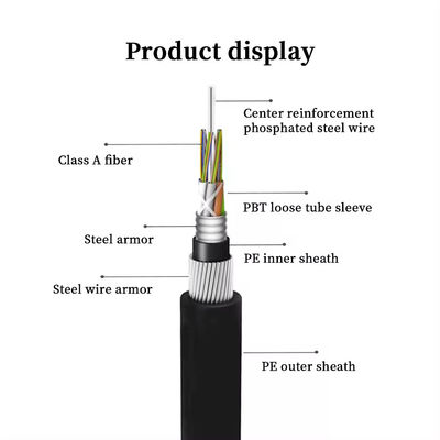 GYTA33 24 Núcleo Submarino Fibra Óptica Cabos blindados submarinos fibra óptica