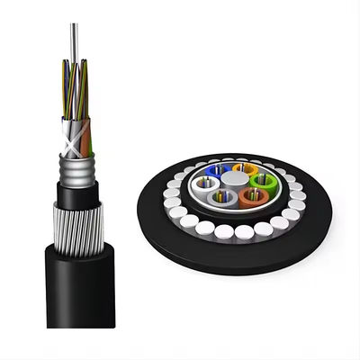 72 núcleo GYTA33 enterrado direto cabo de fibra óptica submarino anti roedores Cable de fibra óptica blindado