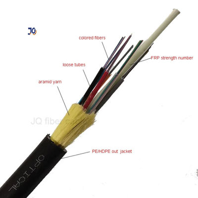 OEM Aerial ADSS Single Jacket 96 Core Single Mode Fiber Optic Cable 1km Preço para linhas de energia de tensão diferente