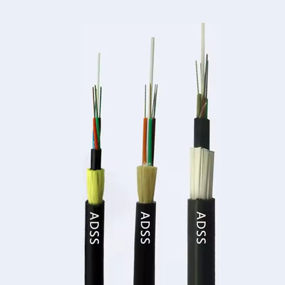 OEM Aerial ADSS Single Jacket 96 Core Single Mode Fiber Optic Cable 1km Preço para linhas de energia de tensão diferente