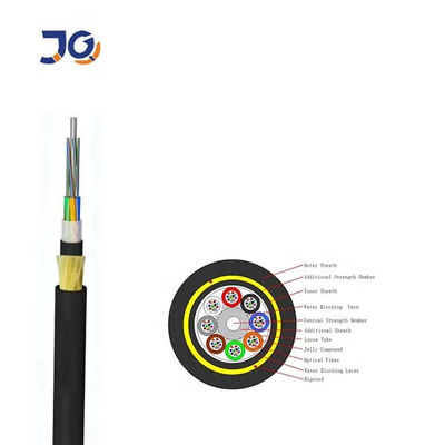 Cable ADSS aéreo autossustentável totalmente dielétrico 96 Core G652d Fibra óptica de casaca dupla não blindada