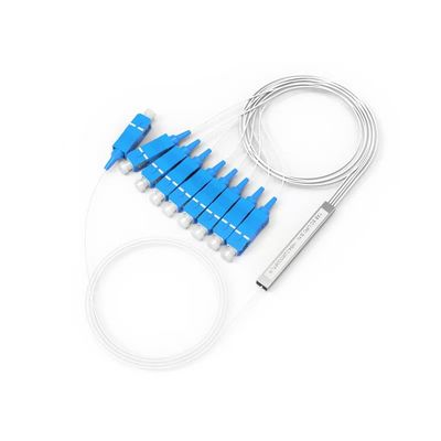 FTTH mini-tubo de aço descalço splitter PLC 1x2 1x4 1x8 1x16 splitter de fibra óptica