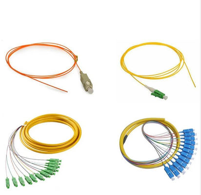 12 núcleos SC UPC Fibra Óptica Pigtail 0,9 mm Multimodo para aplicações de rede FTTH FTTB