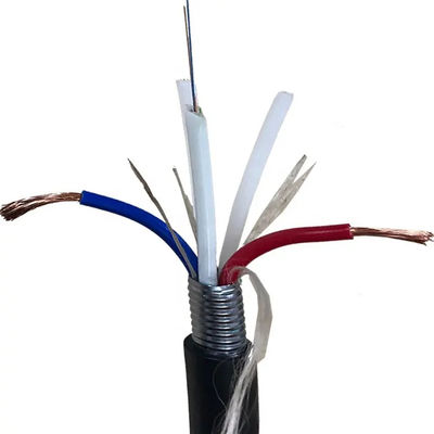 Anti Rodent 4 Core OPLC Cabos híbridos de fibra óptica com condutor de cobre