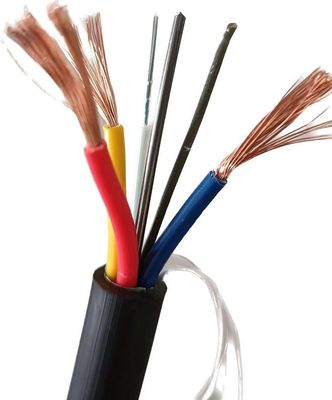 G652D Cable óptico híbrido de 6 núcleos com 2 fios de cobre OPLC cabo de comunicação exterior