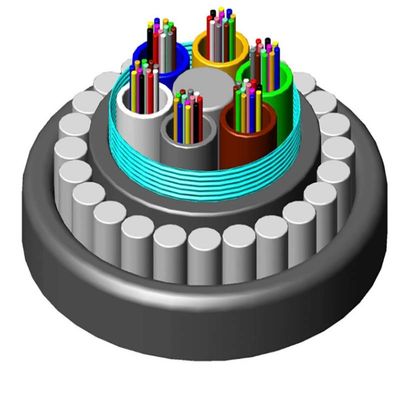 Submarino directo submerso GYTA33 GYTS33 cabo de fibra óptica blindado de arame de aço