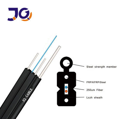 Fibra óptica de queda de cabo FTTH interior exterior GJYXFCH GJXFH 1 2 4 núcleo LSZH