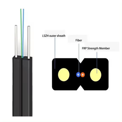 GJYXCH FTTH Drop Fiber Optic Cable 1 to 4 Core G652D Single Mode Indoor LSZH Flat Cable Flexible Easy Installation