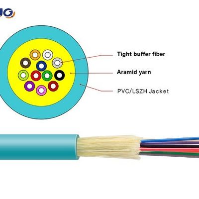 GJFJH GJFJV Distribuição interna Cabos de fibra óptica de amortecimento apertado de fios Kevlar 4/12 núcleo