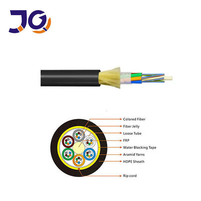 Cabo de Fibra Óptica ADSS Aéreo Externo de Jaqueta Única 24 48 96 Fios, Vão de 100m