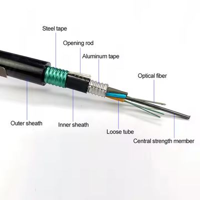 Fábrica em estoque Outdoor Duplo Blindado GYTS53-96 Núcleos Fibra Óptica Cabos Duplo Jacket G652D Enviado no mesmo dia