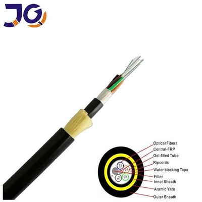 Cabo de Fibra Óptica ADSS Aéreo para Exterior, Dupla Capa, Não Metálico, HDPE, 24–96 Fios, para Redes de Telecomunicações