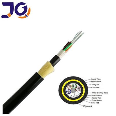 Cable de fibra óptica ADSS de auto-apoio totalmente dielétrico 48 96 Core G652D Aerial exterior não blindado Jaqueta dupla
