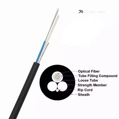 ASU Fibra Óptica Unitube Modo Único Auto-Sustentante Cable Óptico Aéreo Exterior para Comunicação de Longa Distancia