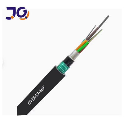 GYTA53 núcleos de fibra ótica blindados enterrados diretos do cabo 48 G652D para a instalação subterrânea