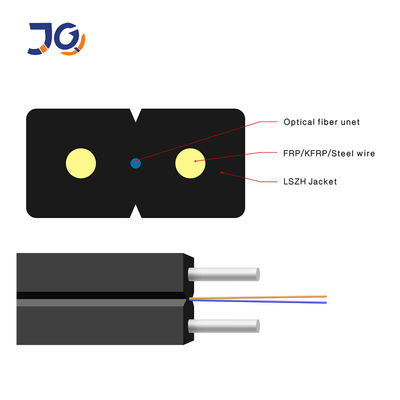 Cabo pendente da fibra ótica do figo 8 FTTH do único modo 2km